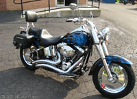 Pats Softail Real Fire Blue